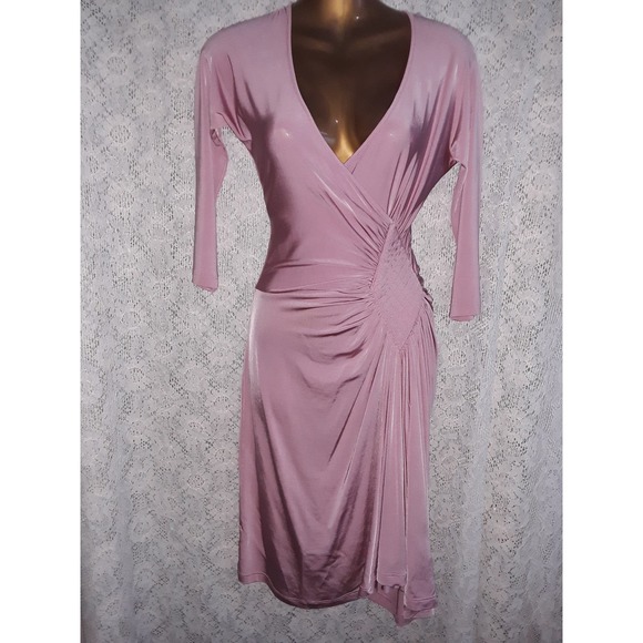 NWT Roberto Cavalli Sz 44 Just Cavalli ABITO Fitted Wrap Dress Rose Pink - Picture 10 of 10
